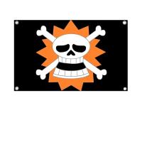 Bandera De Poliéster Para Decoración Externa Y Habitaciones Estética De One Piece Con Cuatro Agujeros Para Advertencia - details 6