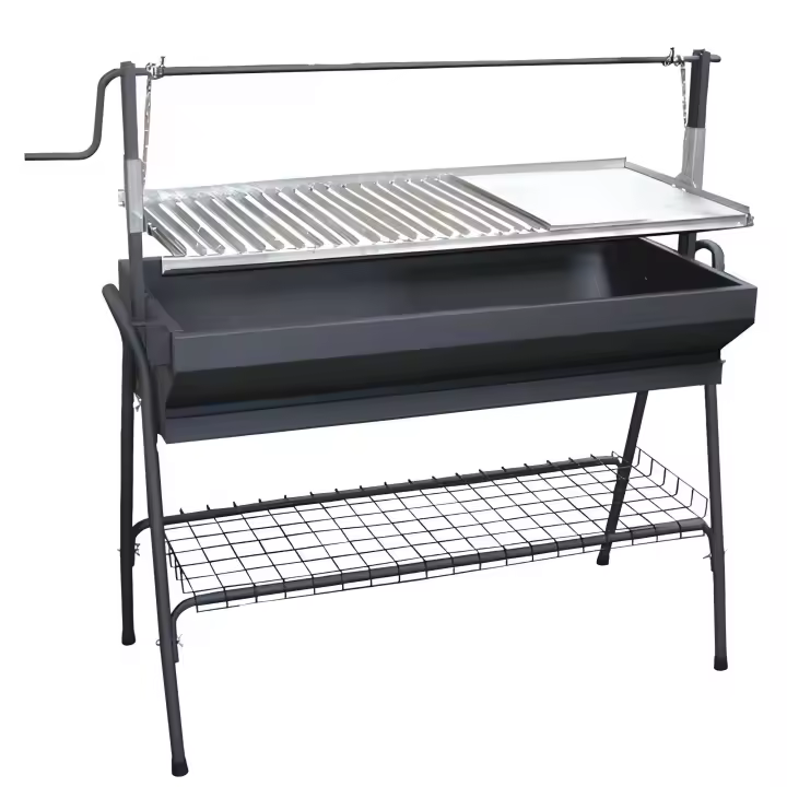 ACV Barbacoa Carbón y Leña Inox 80x50 Regulable Sin Soldaduras - 1