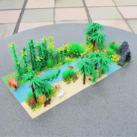 Bloques De Construcción Clásicos Base Placa De Granos 580pcs Pack Para Crear Un Escenario De Selva Tropical Para Niños - details 4
