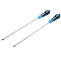 Destornillador Magnético De Largo Con Mango De Goma Herramienta De Reparación Slotted Y Cross Apto Para Electricidad - details 3