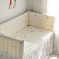 LALA - Bisel de cuna colchón estilo Korean, Cuna de Algodón, cuna para niños, colchón antichoque, protector de cuna extraible y lavable, - details 1