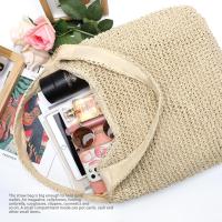 Bolsa de Playa de paja para Mujer, Bolsa de Playa Tejida de Verano, Bolso de mano de hombro, Bolso Bohemio - details 8