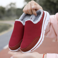Zapatillas Casuales De Algodón Para Hombre Invierno Cómodas Y Cálidas Zapatillas De Casa Con Piel Media Botas De Nieve Suela EVA Zapatos Planos Suaves Talla Verdadera Para Adultos - details 10