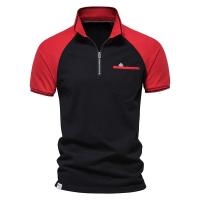 Camisa Polo de Algodón A LA Moda con decoración de metal y solapa, novedad de Primavera y Verano - details 1
