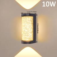 Lámpara De Pared Moderna Para Exteriores Luz De Entrada Impermeable Con Cristal Iluminación Para Pasillo Puerta Jardín Decoración De Patio Luz De Lectura LED - details 8