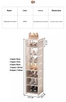 Estante De Zapatos Plegable Multicapa Ahorra Espacio Forma Delgada Para Guardar Zapatillas En Rincón O Puerta Gran Capacidad Soporte Para Zapatos - details 10