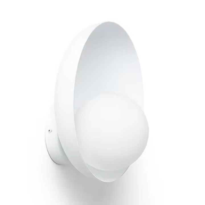 Ledkia Aplique de Pared Metal y Cristal Bera Blanco - 1