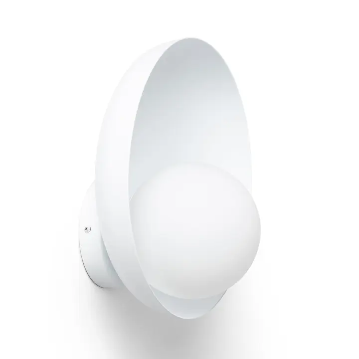Ledkia Aplique de Pared Metal y Cristal Bera Blanco - 1