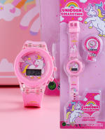 Reloj Electrónico De Color Unicorno Para Niños Con Pulsera Luminosa Y Multifuncional Resistantes Al Agua Estilo Casual Para Estudiantes - details 2