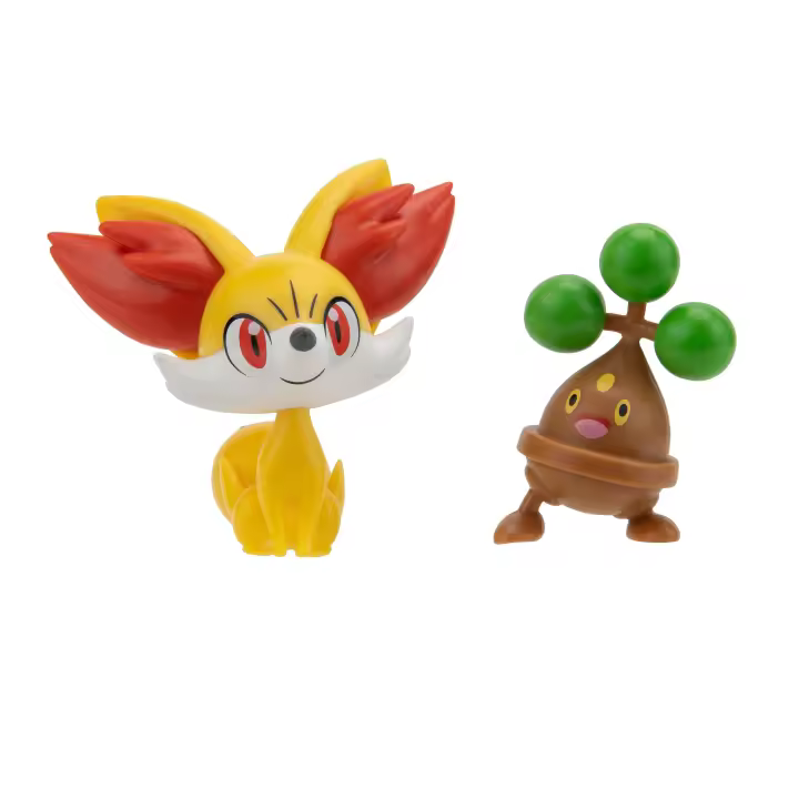 Figura Pokémon Battle - Fennekin y Bonsly 5cm Raíz MERCHAN-STORE Figuras Pokémon Pokemon - 1