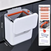 Bandeja De Cocina Colgante 9L/7L De Gran Capacidad Con Cubierta Para Papel Y Basura Montada En La Pared Reciclaje De Papel Y Basura - details 0