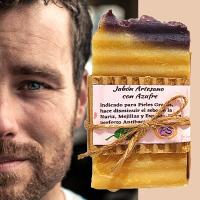 Jabón Artesanal Natural de Azufre. Pumarshop Cinnia Natura. Piel Grasa. Acné. Puntos Negros. Jabón Artesano. Apto Veganos. - details 2