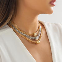 Collar Gótico De Gran Bola Pendente Ingemark Para Mujeres Y Hombres Punk Chunky Cadenas De Clavícula Grunge Joyería Steampunk - details 4