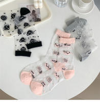 Calcetines De Verano Para Mujer Delgados Y Translúcidos Con Dibujos De Oso De Dibujos Animados Casual Y Trendy Kawaii Calcetines Largos Respirables Para Damas - details 9
