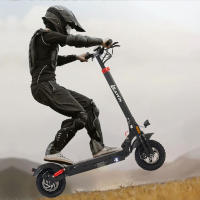 Patinete eléctrico T4 de gran tamaño con neumáticos todoterreno de 10 pulgadas, homologado para circular en carretera (ABE), potente motor de 500 W, hasta 20 km/h, batería de litio de 48 V/12,5 AH, autonomía de hasta 50 km, patinete eléctrico ideal para c - details 1