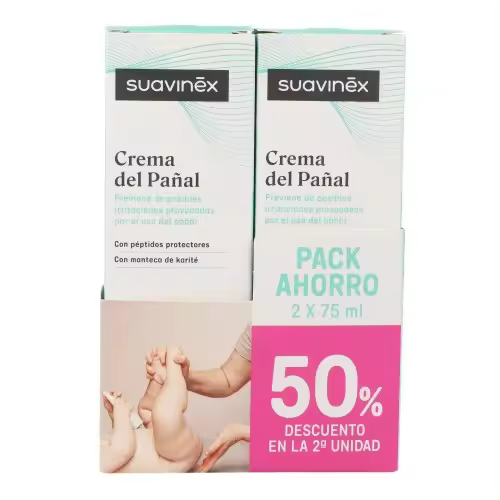 Suavinex Crema Pañal 75 Ml + 75 Ml - Protección Eficaz Contra Irritaciones - 1