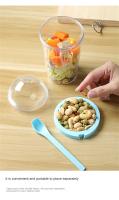 Taza De Desayuno Portátil De 400ml Con Tapa Y Cuchara Doble Capa Para Yogur Avena Salada Fruta Sopa De Verduras Taza De Pérdida De Grasa - details 4
