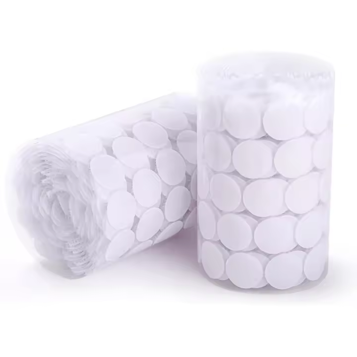 500 Pares de Redondo Autoadhesivo Monedas Blanco Pegatinas para Bricolaje, 1000 Piezas, Blanco, Diámetro de 2 CM - 1