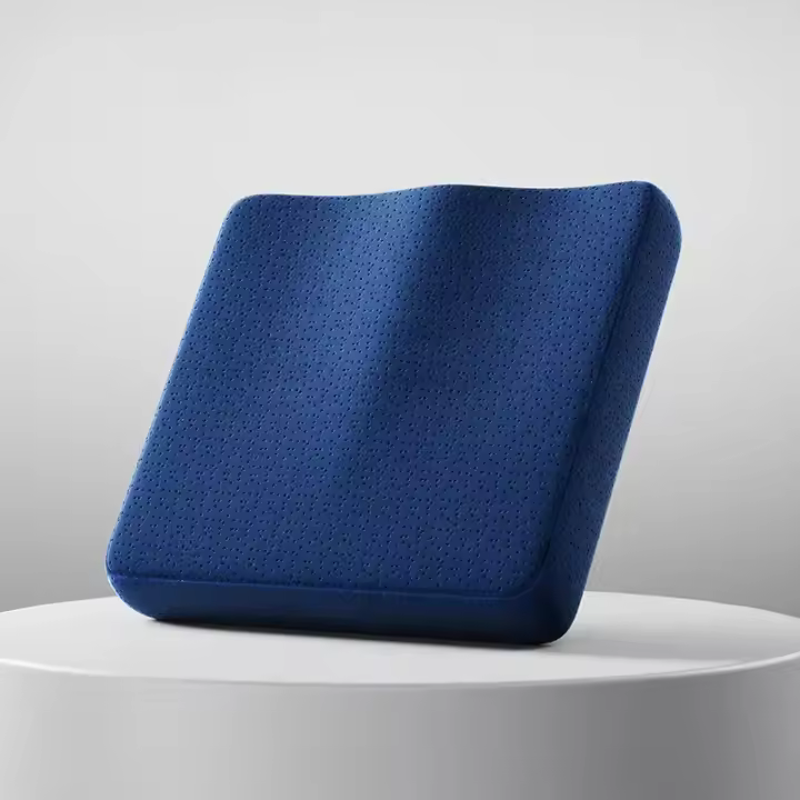 Cojín Ergonómico De Memoria Para Oficina Y Hemorroides Cojín Para Silla Almohadilla Para Glúteos De Terciopelo Sin Impresión - 1