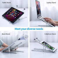 Soporte De Aleación De Aluminio Para Portátil Ajustable Plegable Portátil Para Computadora Bracket De Elevación Y Enfriamiento Antideslizante - details 6
