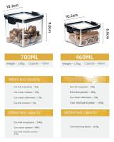 Jars De Almacenamiento Para Cocina Grandes Organizador De Granos Y Condimentos a Prueba De Humedad En Plástico Estilo Japonés - details 23