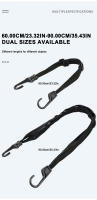 Cuerda Elástica Para Motocicleta SEAMETAL Correa De Fijación Para Casco Ajustable Tamaños 60cm/90cm Accesorio De Equipaje - details 8