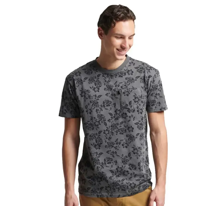 Superdry Camiseta Vintage Pocket Aop Gris - 1