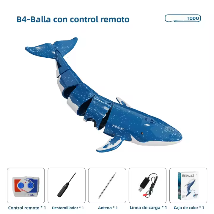 Submarino a Control Remoto Delfín Juguete Inalámbrico Electrónico Imita a La Vida Impermeable Para Niños Bañera Piscina Regalo - 1