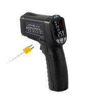 PCE Instruments Termometro infrarrojo con puntero láser / Entrada para sondas tipo K / Medición de temperatura superficial, temperatura y humedad ambiental, punto de rocío  PCE-675 - details 0