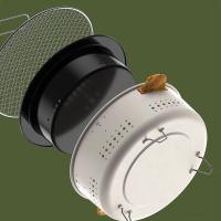Parrilla Portátil De Acero Inoxidable Para Barbacoa Al Carbón Estilo Coreano Con Soporte Redondo Antideslizante Para Camping Al Aire Libre - details 9