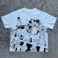 Camiseta Casual Corta Para Hombres Y Mujeres Con Estampado De Anime Gótico Harajuku Estilo Hip Hop Punk Suéter De Manga Larga Y2k Ropa High Street De Verano - details 1