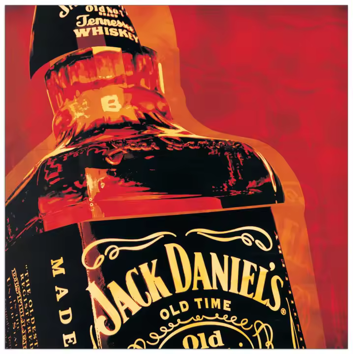 Panel decorativo, listado para Colgar. ANONYMOUS - Jack Daniel's - Cm 27x27 - 1
