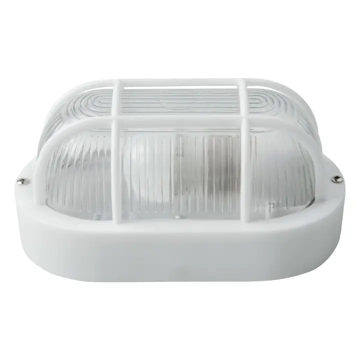 APLIQUE OVAL EXTERIOR IP54 E27 BRANCO - 1