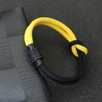 Pulsera Unisex De Bloque De Colores Ucraniano Amarillo Azul Cordón Pareja Amantes Regalo Cadena De Metal Pulsera De Encanto - details 8