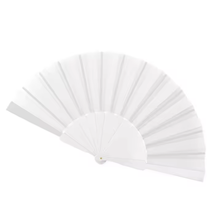 ABANICOS - Pack de 25 Abanicos de Plástico para Eventos - Blancos - 23 Varillas - 1