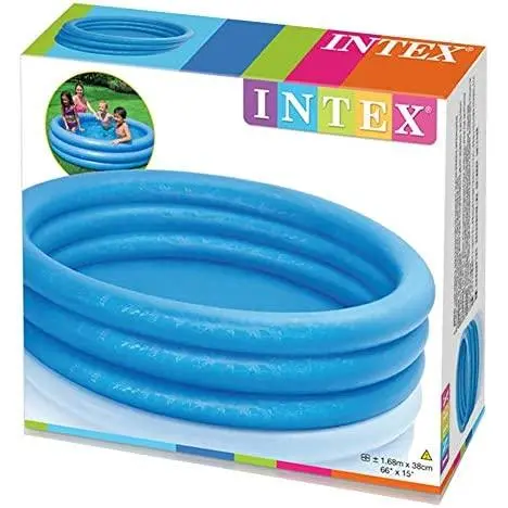 Intex 58446NP - Piscina hinchable 3 aros azul 168 x 38 cm, 581 Litros - 1