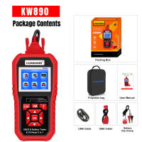 KONNWEI KW870 KW880 KW890 Analizador De Batería De Coche 12V Herramienta Diagnóstica 3 En 1 OBD2 Escáner Lector De Códigos Compatible Con Varios Modelos De Coche - details 32