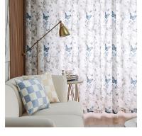 Nuevas Cortinas De Tules De Algodón 100% Para Sala De Estar Y Dormitorio Con Estampado 3D De Mariposa Adecuadas Para Balcones Ventanas Y Armarios Diseño Pastoral Estilo Translúcido - details 10