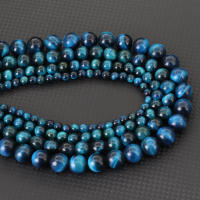 Tigre Azul Piedra De Ojos Noter Grado a 6/8/10/12mm Para Hacer Joyas Perlas Redondas Brillantes Y Llanas Para DIY Pulsera Pendiente Collar - details 2