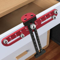 Juego De Herramientas De Carpintería Para Instalación De Manijas Y Pernos En Puertas Y Cajones Plantilla Ajustable De Muebles - details 12