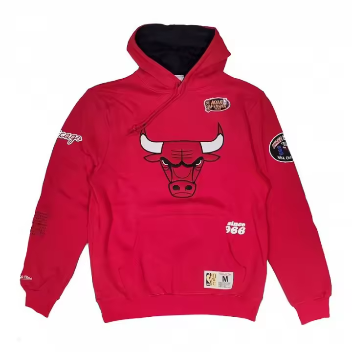 Sudadera Chicago Bulls "NBA Team Origins Fleece Hoody" Mitchell And Ness -Roja - 1