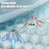 Cojín De Asiento De Coche Verano Antigolpes Universal Con Gel De Hielo Y Diseño De Panal Alivio De Presión Para Coches Cojín Respirable Y Ventilado Para Calor - details 4