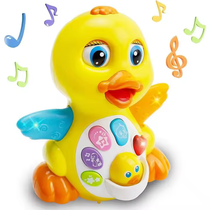 Pato Eléctrico inteligente que Baila y Camina, Juguetes con música y Luz LED, Lindo Pato Amarillo de Diseños animados. - 1