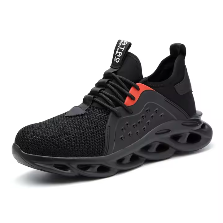 Zapatos De Seguridad Para Hombre Talla 48 Antipinchazos Y Antideslizantes Suela De EVA Capa Superior De Tejido Mocasines Respirables Para Trabajo - 1