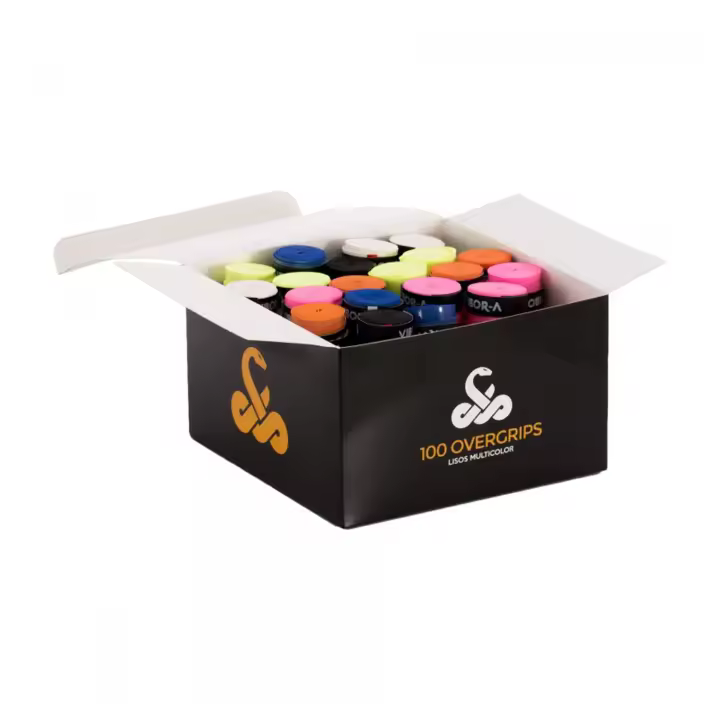 Overgrips Vibor-A Colores para Pádel y Tenis | Packs de 10 a 100 Unidades | Máximo Agarre, Confort y Absorción | Multicolor - 1