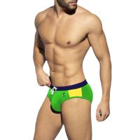 Bragas De Natación Para Hombre Briefs De Playa Deporte Acuático Estilo Sexy Con Palabras De La Bandera Y Copa Word Cup Material Poliéster Y Spandex - details 31