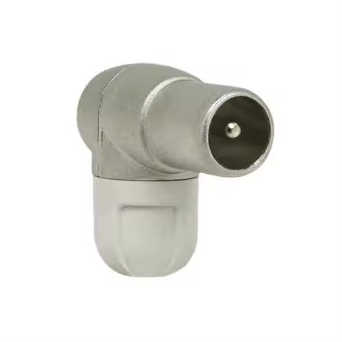 CABLEPELADO Conector CEI Macho | Conector CEI acodado blindado Macho para Cable coaxial | Apto para Cables coaxiales de 6,8mm | Macho - 1