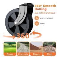 DASCK Carro Plegable 120 kg | Metálico con Mango Ajustable y Ruedas 360° | Tela Resistente Oxford 600D - details 2