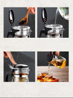 HMLOVE Tetera De Vidrio Resistente Al Calor Para Puer Kettle Infusor De Té Chino Kung Fu Set De Té Heatable De Alta Borosilicato Con Capacidad De 801-900ml - details 4