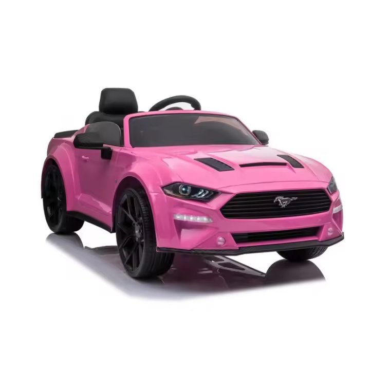 Ford Mustang 24V con drift y MP4, coche eléctrico para niños con ruedas de goma, asiento de polipiel, coche deportivo infantil XXL con derrape DRIFT, coche eléctrico infantil con batería de 24v, luces, pantalla MP4, y mando para padres - 1